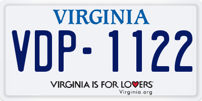 VA license plate VDP1122