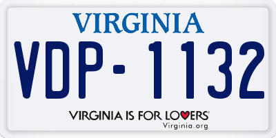 VA license plate VDP1132