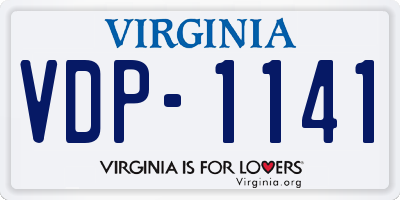 VA license plate VDP1141
