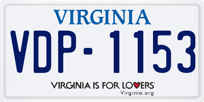 VA license plate VDP1153