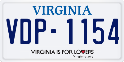 VA license plate VDP1154