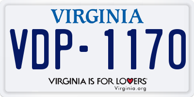 VA license plate VDP1170