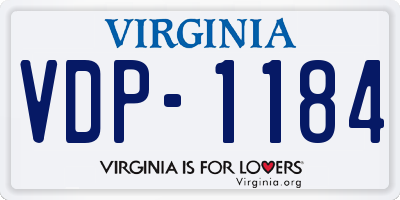 VA license plate VDP1184