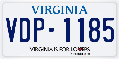 VA license plate VDP1185