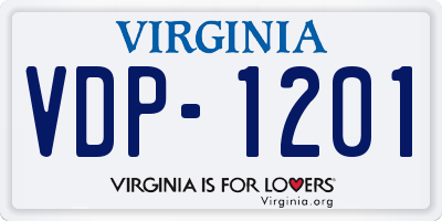 VA license plate VDP1201