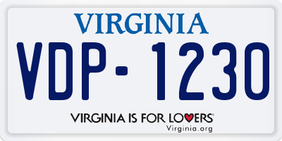 VA license plate VDP1230