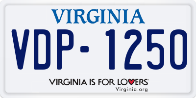 VA license plate VDP1250
