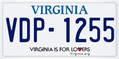 VA license plate VDP1255