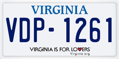VA license plate VDP1261