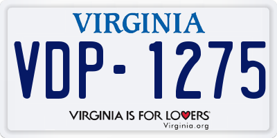 VA license plate VDP1275