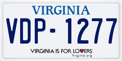VA license plate VDP1277