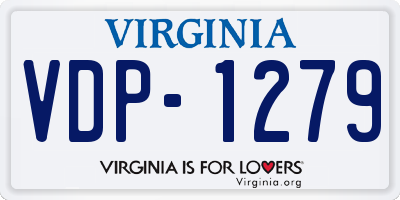 VA license plate VDP1279