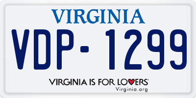 VA license plate VDP1299