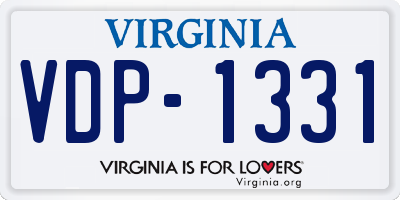 VA license plate VDP1331