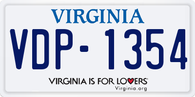 VA license plate VDP1354