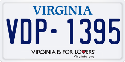 VA license plate VDP1395