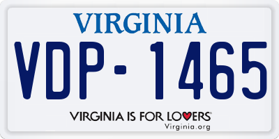 VA license plate VDP1465