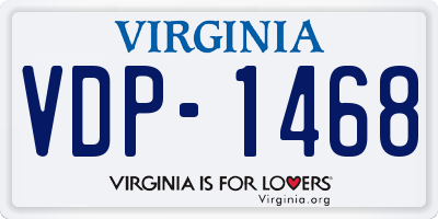 VA license plate VDP1468