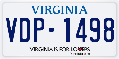 VA license plate VDP1498