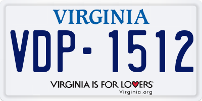 VA license plate VDP1512