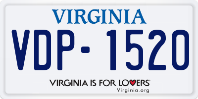 VA license plate VDP1520