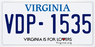 VA license plate VDP1535