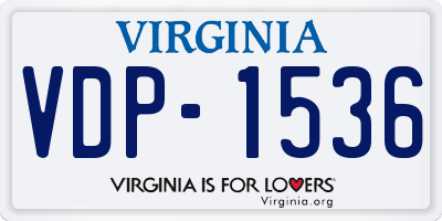 VA license plate VDP1536