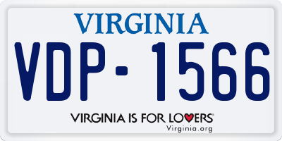 VA license plate VDP1566