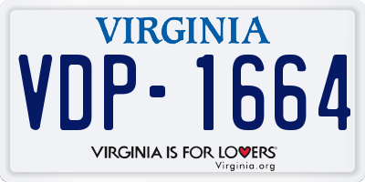 VA license plate VDP1664