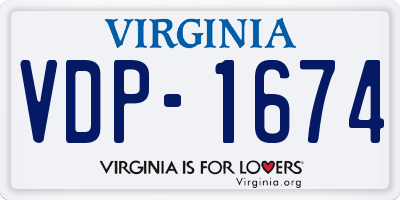 VA license plate VDP1674
