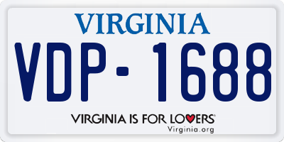 VA license plate VDP1688