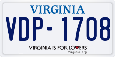 VA license plate VDP1708