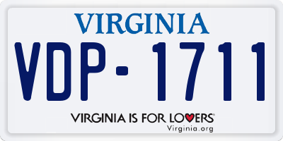 VA license plate VDP1711