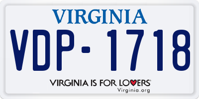 VA license plate VDP1718