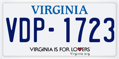 VA license plate VDP1723