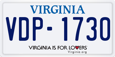 VA license plate VDP1730