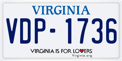 VA license plate VDP1736