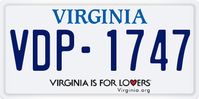 VA license plate VDP1747