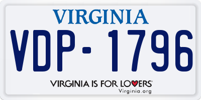 VA license plate VDP1796