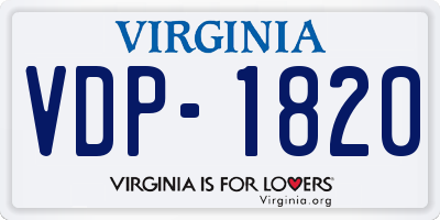VA license plate VDP1820