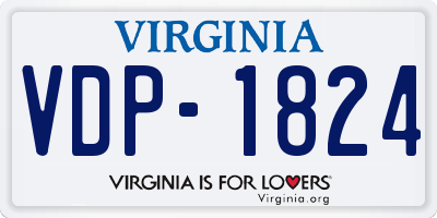 VA license plate VDP1824