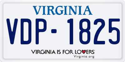 VA license plate VDP1825