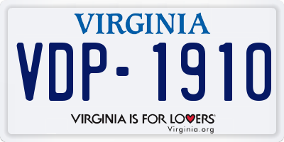 VA license plate VDP1910