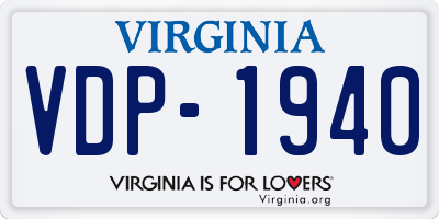 VA license plate VDP1940
