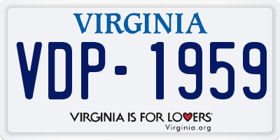 VA license plate VDP1959