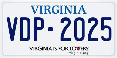 VA license plate VDP2025