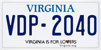 VA license plate VDP2040