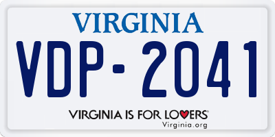 VA license plate VDP2041