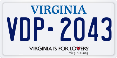 VA license plate VDP2043