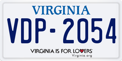 VA license plate VDP2054